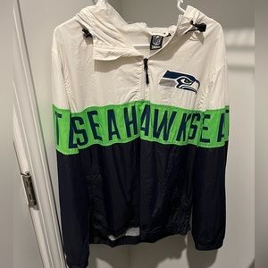 NFL Seahawks Windbreaker with quarter zip medium